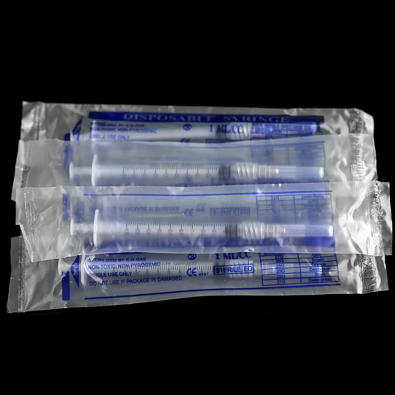 10/50/100pack 1ml  Luer Lock Syringe with 23G Needle Disposable Individually Packaged Research Laboratory Liquid Transfer
