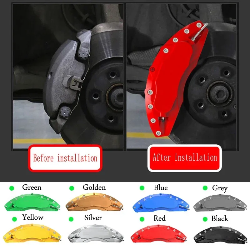 4 Or 2Pcs Melting Resistant Plastic Brake Caliper Cover Fixing By Screw For BMW Audi Mercedes Benz VW Car Accessories view 3