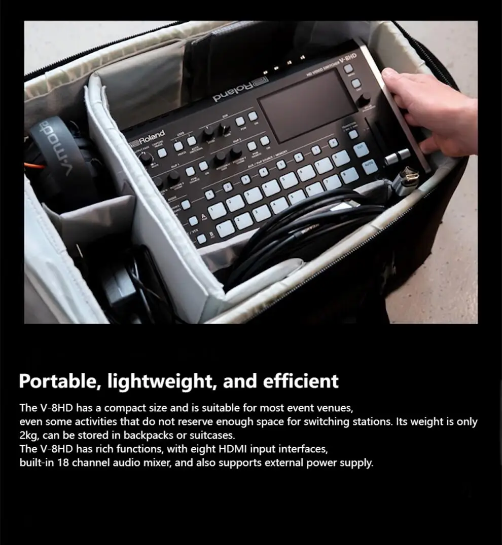 Roland V-8HD Live Streaming Guide Switching Station 8-channel HD MI Multi Machine Video Conference