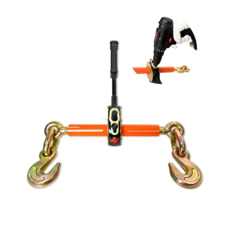 

Electric Torque Drive Load Binder Fits 3/8''-1/2'' Chain 9, 200 lbs Safe Working Load Heavy-Duty Ratchet Binder Compatible with