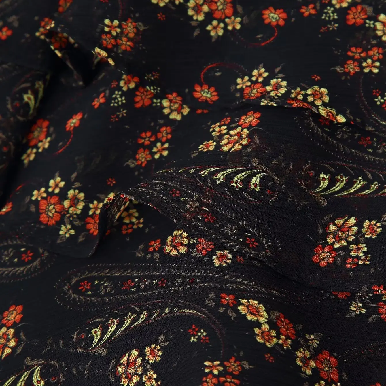 Robes en mousseline de soie à volants, imprimé Floral, demi-col roulé, ligne a, Mini robe élégante pour dames, nouvelle collection automne