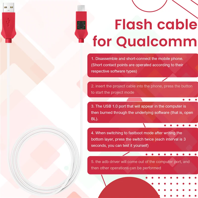 BAAJ-MIRACLE EDL CABLE For Xiao Mi And Qualcomm Flash And Open For 9008 Port