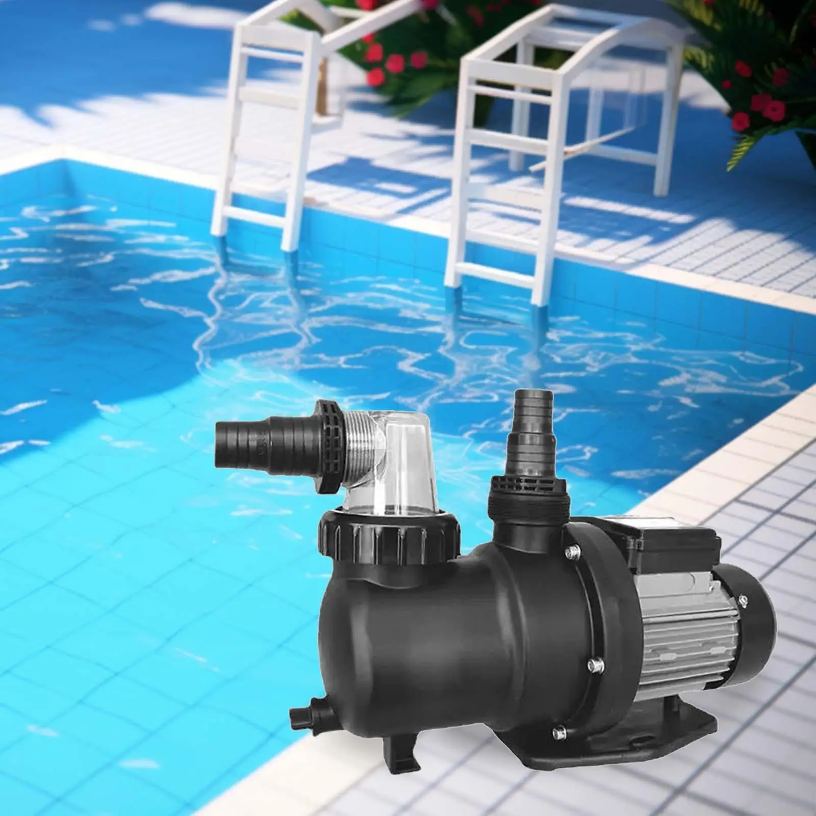 

Sand Filter,US Adapter Easy Installation 115V Accessory Swimming Pool Pump for Commercial Pools above Ground Pool