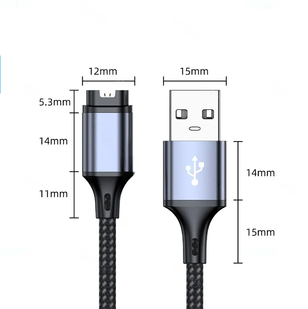 1.2m USB Data Charging Cable For Garmin Forerunner 945 255 935 245 Fenix 8 7 7S 7X 6 6S 6X 5 5X 5S Plus Vivoactive 3 Venu 2 2S
