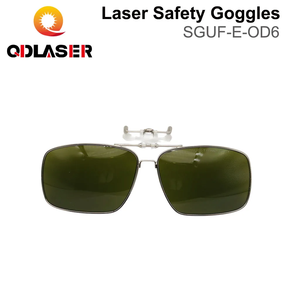 1064nm Clip-on Laser Safety Goggles 190-420nm & 850-1300nm OD6+ CE Protective Goggles for Fiber Laser Marking & Cutting