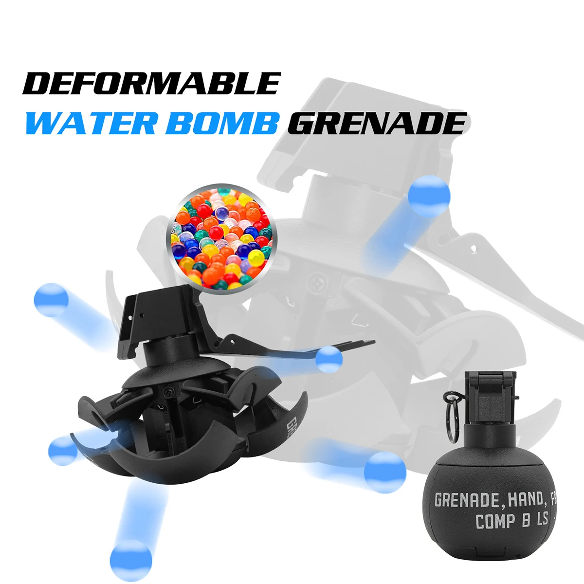 M67 Airsoft Paintball Grenade Toys Tactical Pull Ring Hand Grenades Model Dunny Refillable Gel Ball Explosion Reusable Grenade