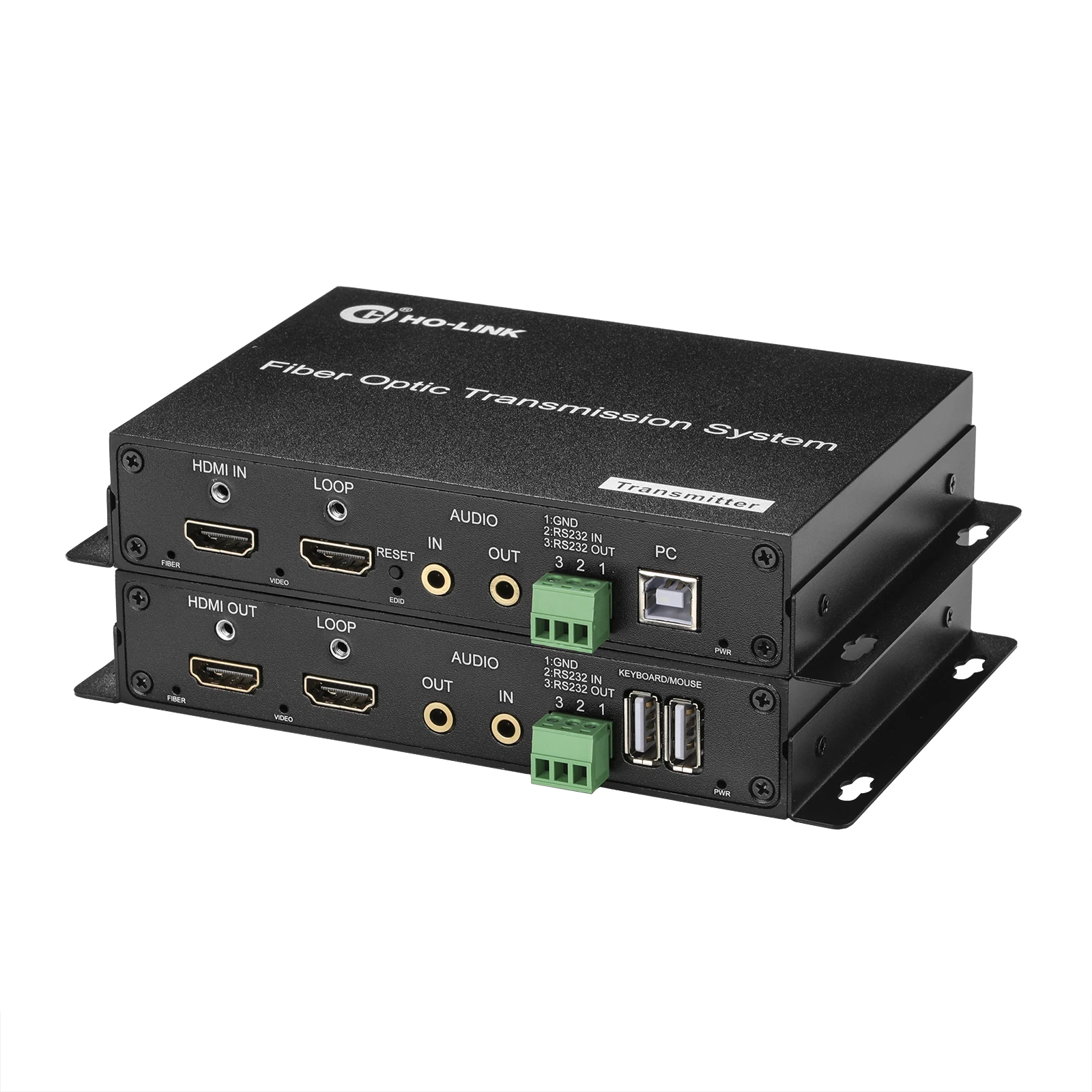 

10km 4k60 EDID HDMI USB 4K Plug and Play KVM extender over fiber