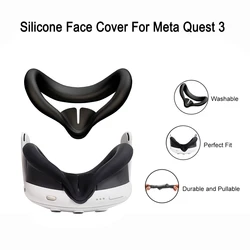 Comfortable Soft Sweat Dust Resistant Replaceable Eye Mask Silicone Face Cover Pad For Meta Quest 3 VR Accessories Gift 3