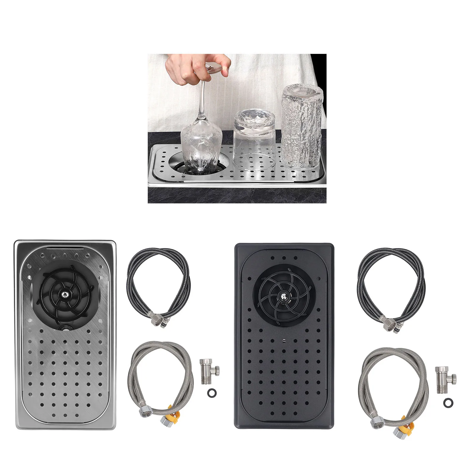 

Ополаскиватель для чашек, встраиваемый кувшин из нержавеющей стали, автоматическая очистка, ополаскиватель для слива и поддон для капель, эффективный для отеля, кафе, ресторана