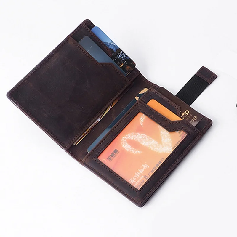 Personalised Genuine Leather Wallet for Cards Minimalist Designer Credit Cards Holder Custom Engraved Drop Shipping
