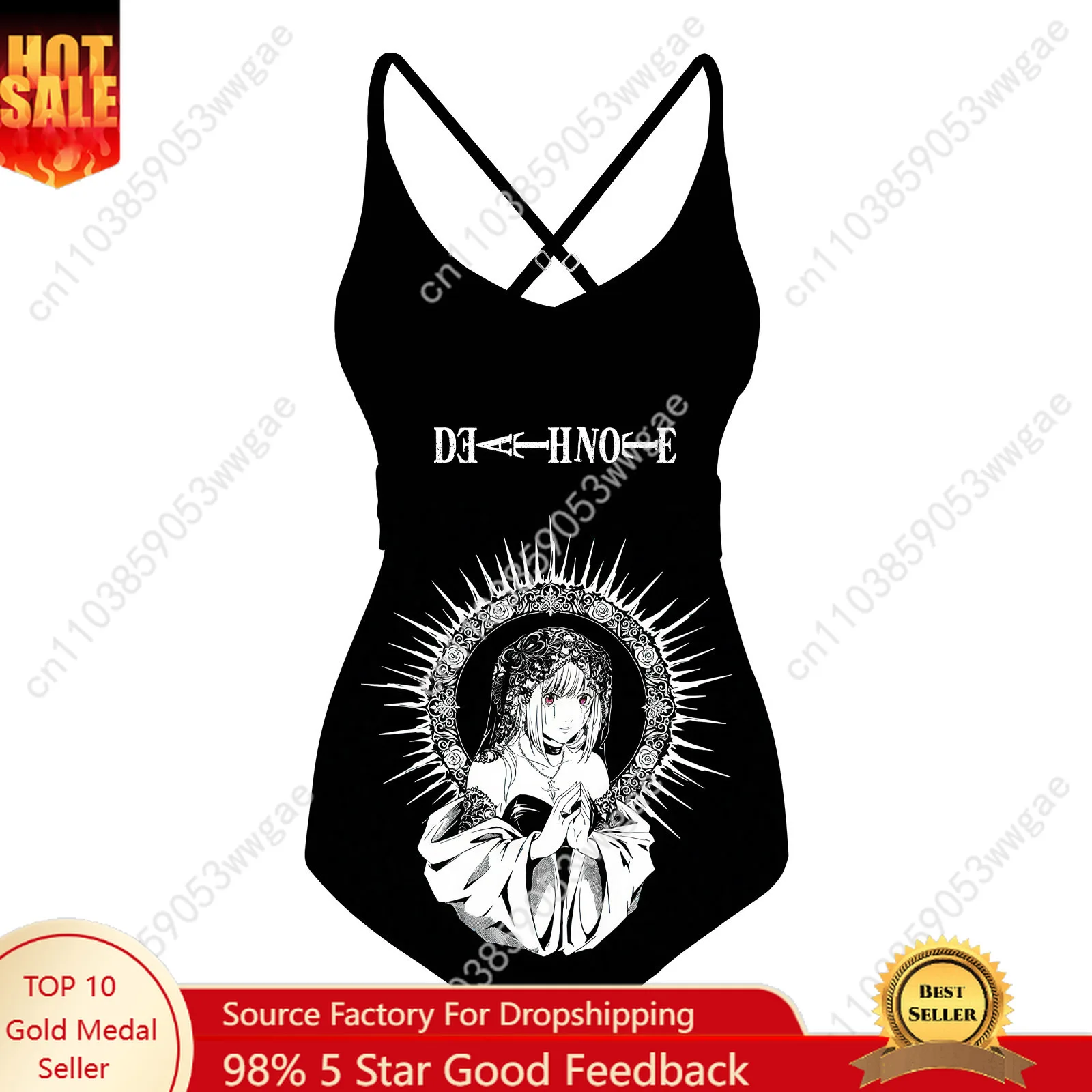 Death Note Swimsuit Womens Sling Swimsuit Personalized Sexy Swimwear Beach Bikini Summer Holiday Cartoon Customized Bathing Suit