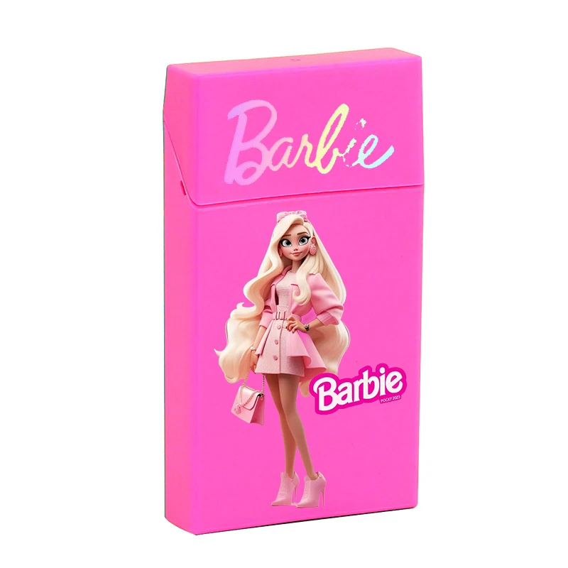 Barbie Cigarette Box for Women Fashion Ladies Thin Cigarette Case Fashionable Portable Cigarette Packaging Box Holder Accessory