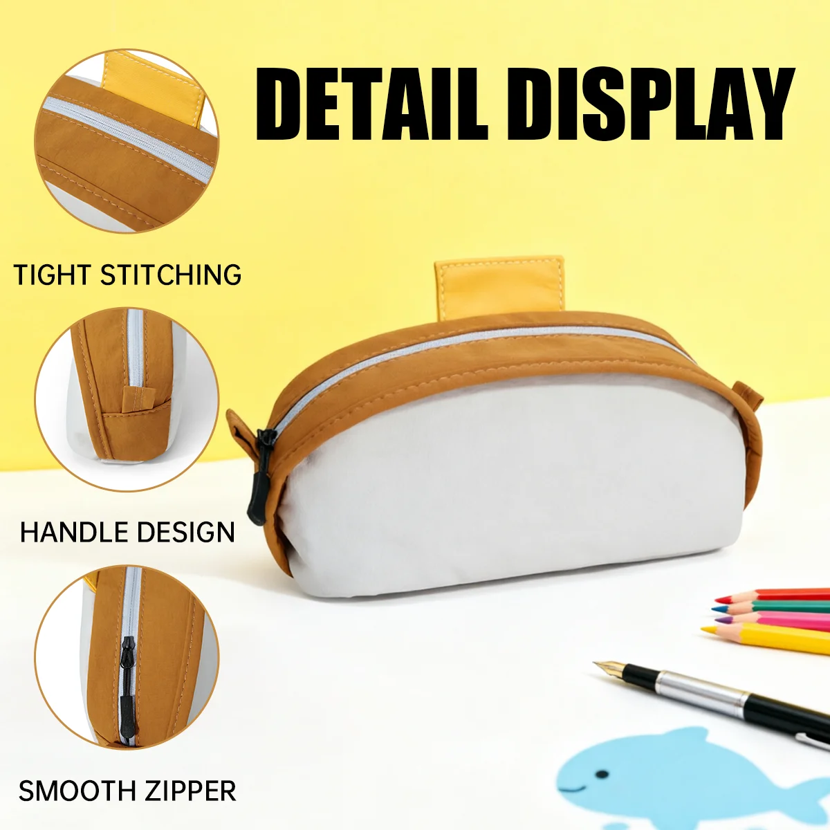 Cross-Border New Model Pencil Case, Large Capacity Student Stationery Pencil Box, Stain-Resistant, Unique Design, Non-Colliding Styles, Storage Bag, Pencil Case Factory