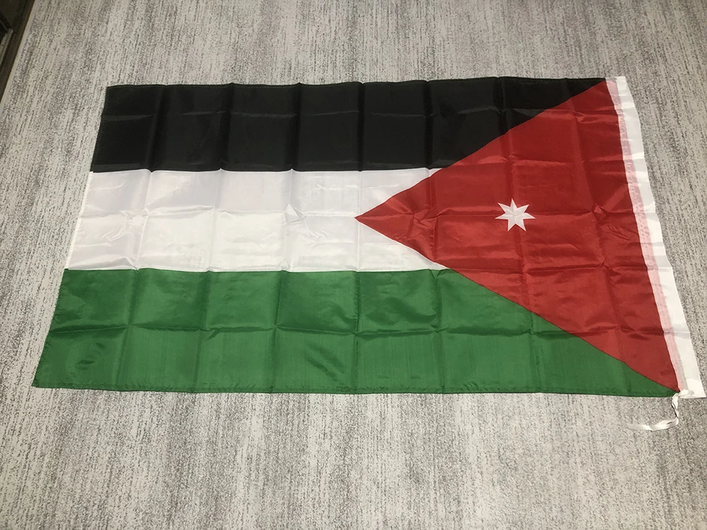 Jordan flag 150x90cm 3x5fts High Quality Double penetration Polyester hanging banner Jordan flag for home decoration