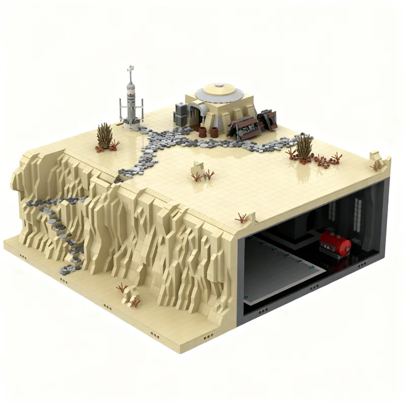 7326pcs MOC Tatooine Secret Base Star Battle Model Building blocks toys Architecture Christmas gift Assemble creative DIY Kids