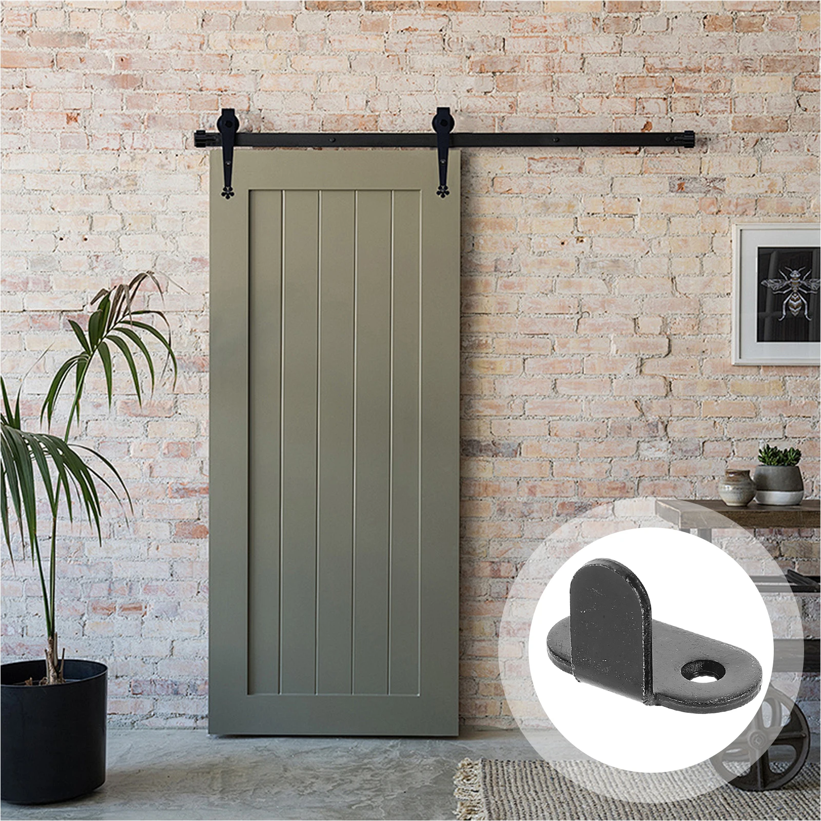 

2 Sets Stopper Sliding Closet Door Guide Prevent Swinging Out Hardware Slimmer Heavy Duty Floor Guides Barn Door Stopper