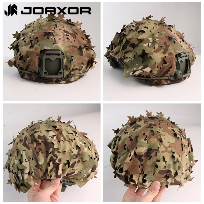 JOAXOR Airsoft غطاء خوذة تكتيكية سريعة كامو الألوان الصيد الرماية التمويه والعتاد 4 ألوان