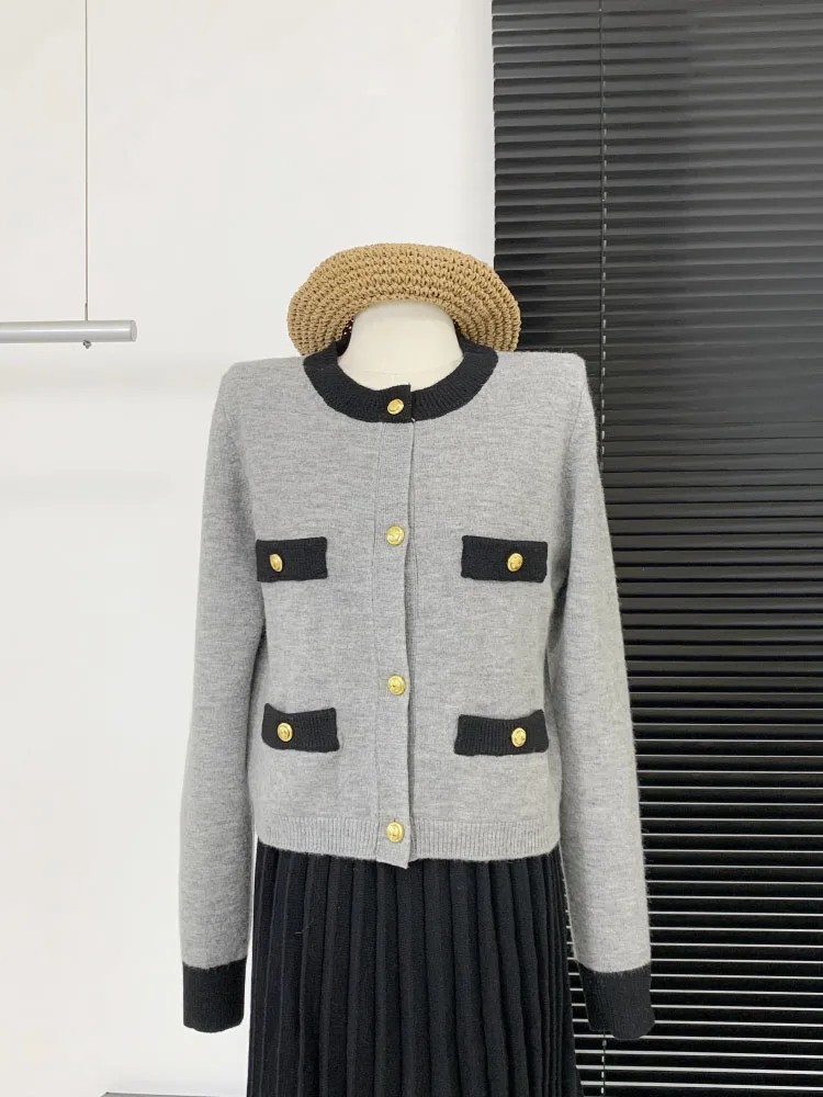 

Casual Vintage Fashion Sweater Women's Cozy Patchwork Temperament Sweater Knitted Street Design Women New Tops