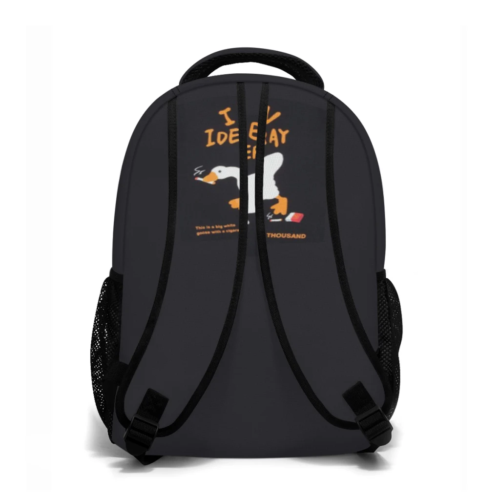 Ich wähle Gewalt Ente Gans Schultasche für Mädchen, große Kapazität, Studentenrucksack, Cartoon-Highschool-Studentenrucksack, 43,2 cm