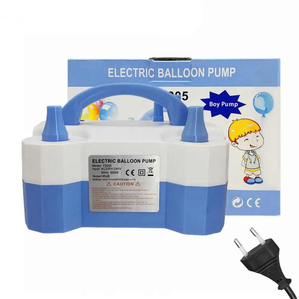 Dual Nozzle Balloon Pump Portable Electric Balloon Pump with Dual Nozzle 110v 600w for Birthday Gender Reveal Baby for Balloons