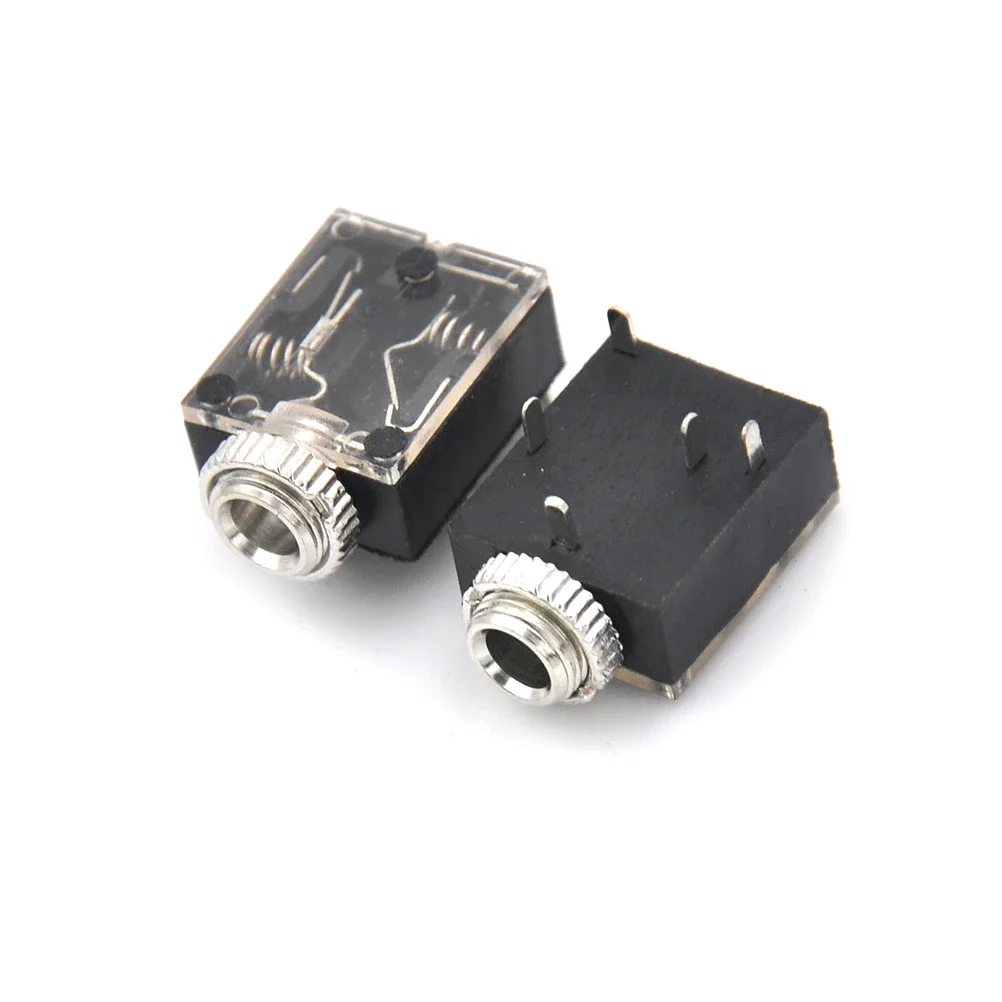 10pcs//lot Headphone Jack 5 Pin  Mount Female 3.5mm Stereo Jack Socket Connector Headphone Jacks