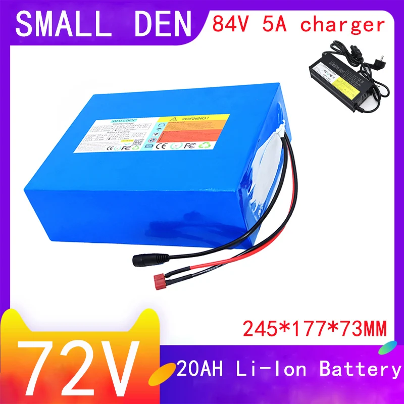 New 72V 20Ah 21700 Lithium Battery Pack 20S4P 84V Bicycle Scooter Motorcycle Built in BMS 3000W High Power Rechargeable Battery