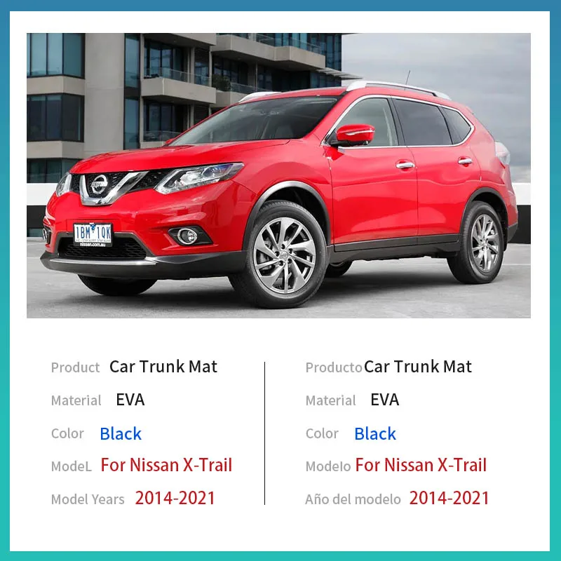 For Nissan X-Trail X Trail XTrail T32 2014-2021 2019 2018 2017 2016 Car Trunk Mat Waterproof Protective Storage Pad EVA Material