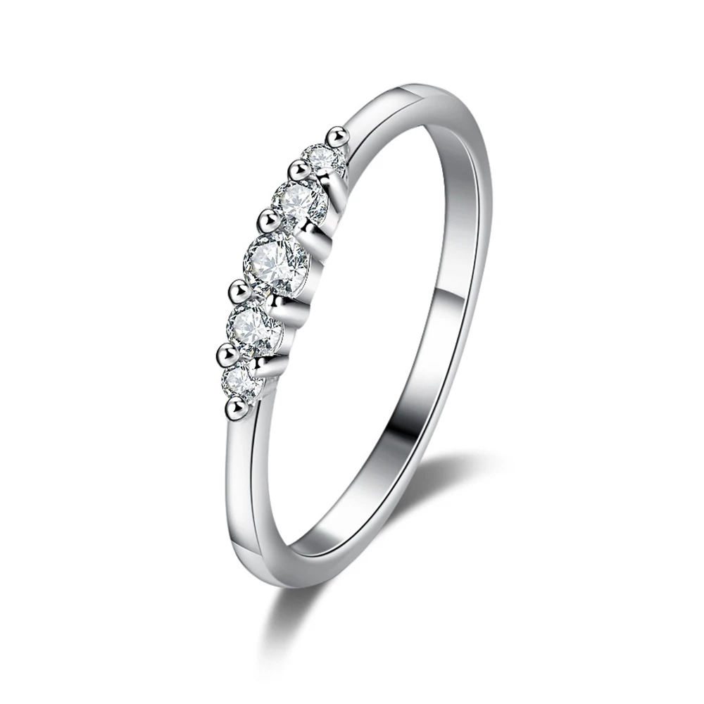 

Новинка 2025, маленькое кольцо из стерлингового серебра 925 пробы, D-цвет, муассанит, стиль INS, годовщина свадьбы, лабораторные бриллиантовые кольца, ювелирные изделия, подарок