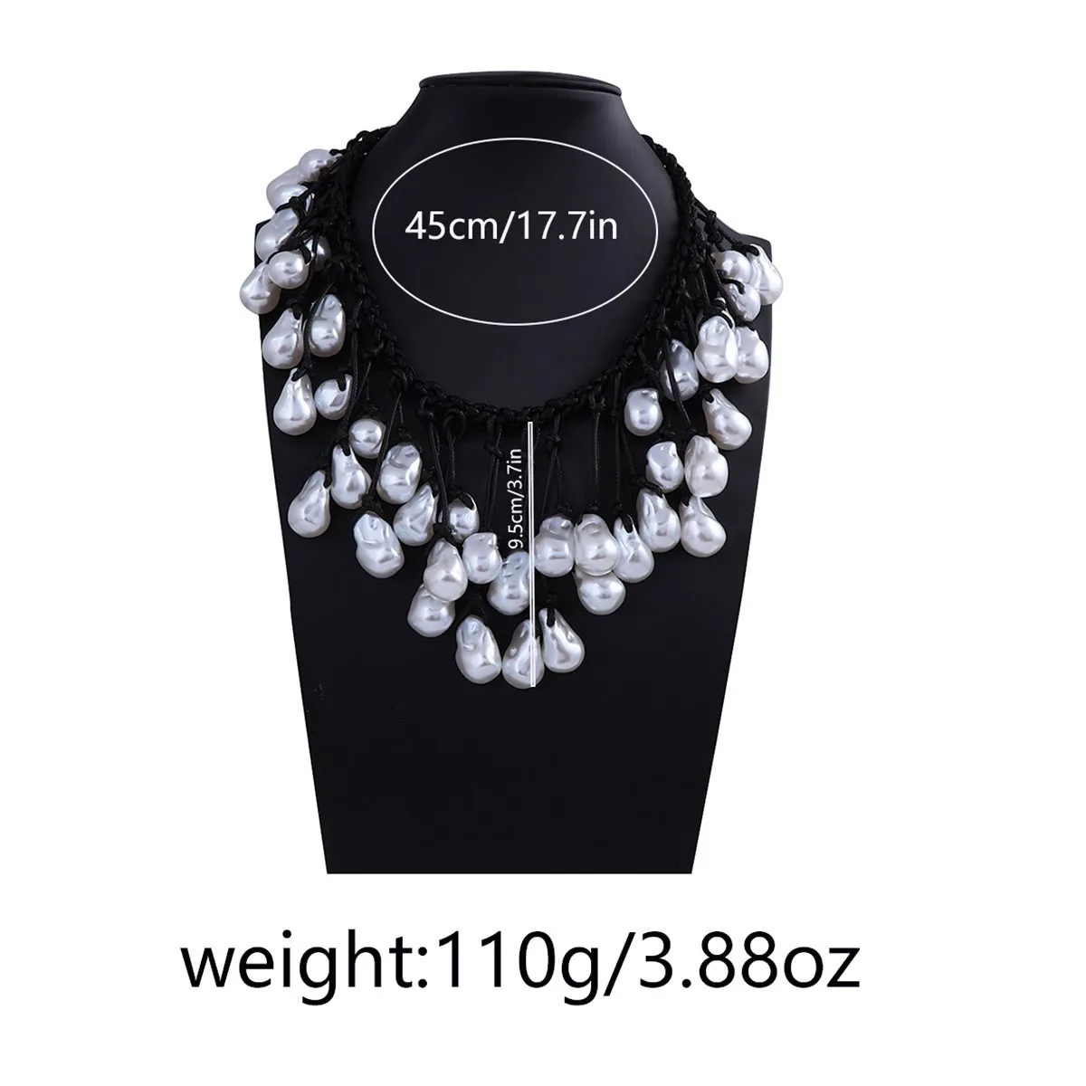 Fashion Handmade Luxury Irregular Pearl Tassel Multi-Layer Choker Necklace For Women Girls Woven Clavicle Chain Party Jewelry