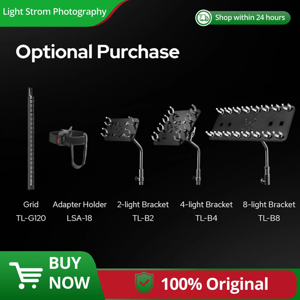 

Godox TLG120 Cellular Grid Softbox with 2 Lamp Fixing Bracket Compatible with TL120 Pavo Tube Light TL-B8 TLB4 TLB