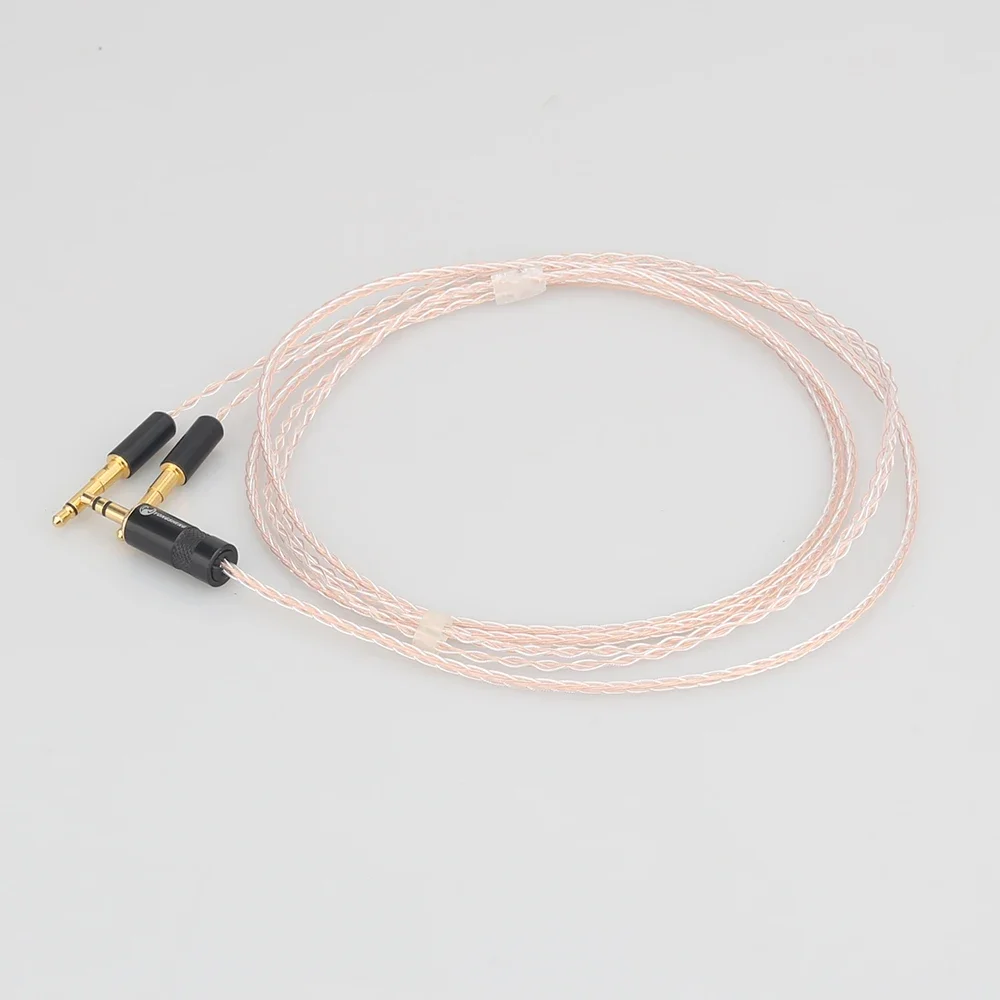 8cores Headphones Cable 3.5mm to 2x3.5mm Audio Upgrade Cable For Meze 99 Classics/Focal Elear Headphone Cables