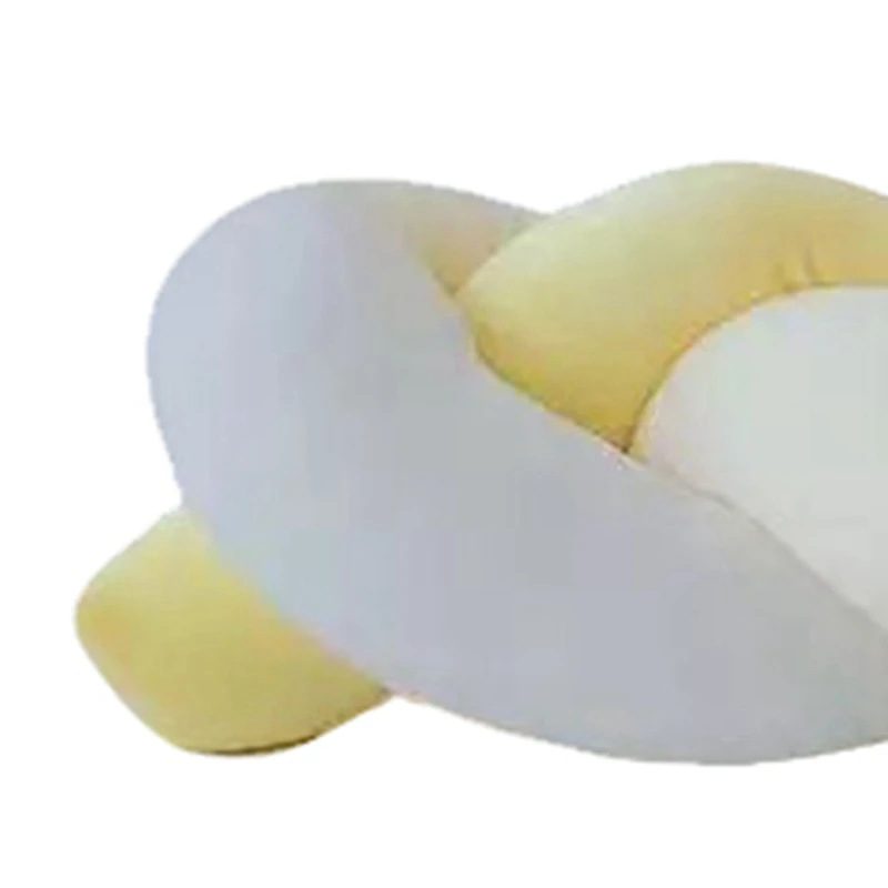 Bantal bola panjang kepang Denmark Nordik, bantal tiga untai kepang dekorasi kamar anak samping tempat tidur