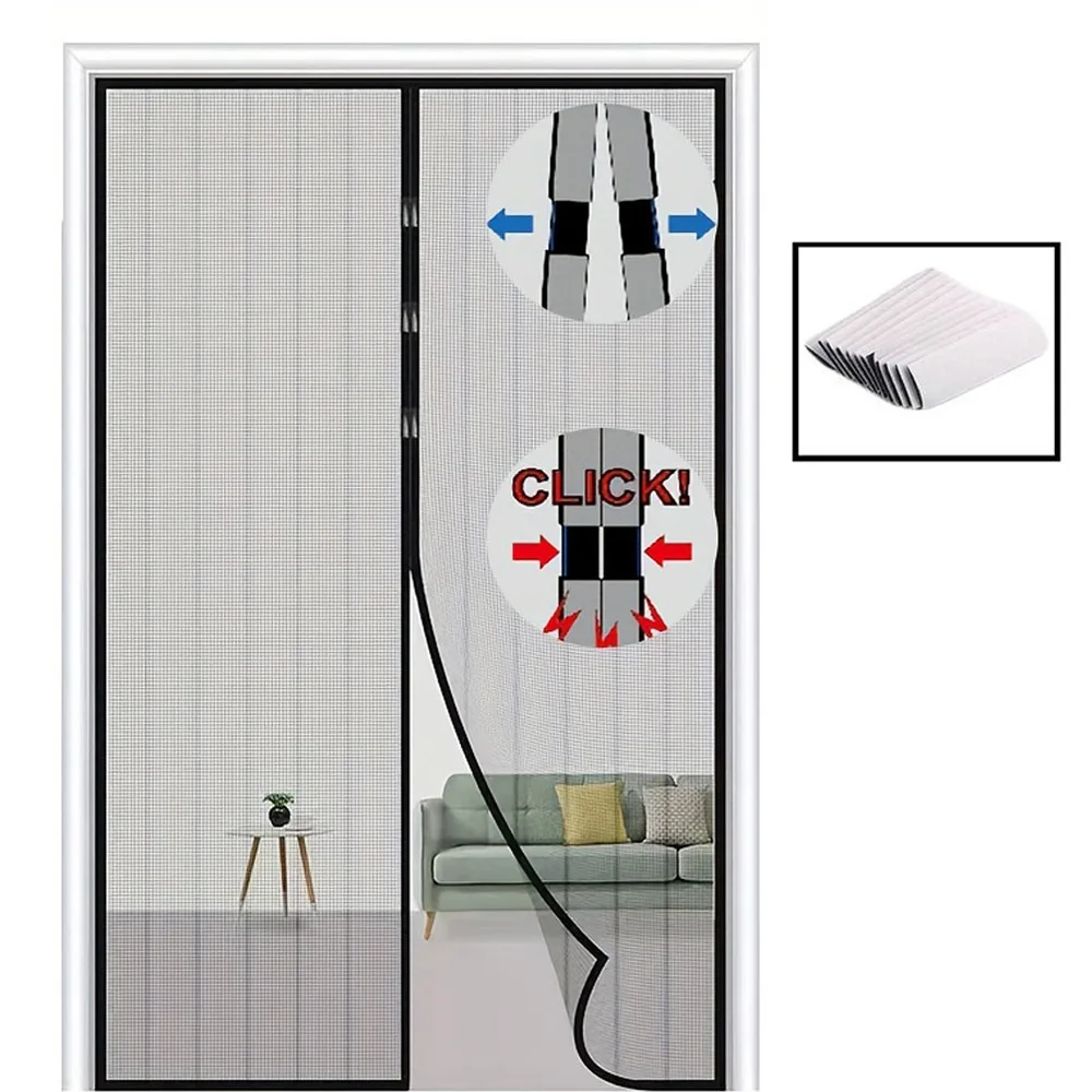 Magnetisch Deurgordijn Anti Muggen Insectennet Zomer Vliegenscherm Netto Punch-Gratis Klamboes Voor Raam Onzichtbare Mesh gaas - afbeelding 1