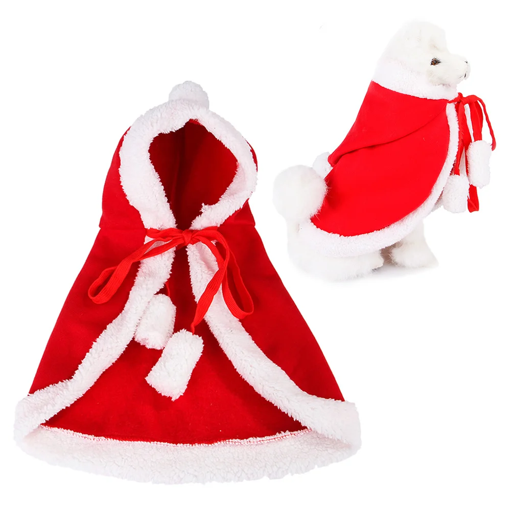 

Soft Comfortable Christmas Dog Cape Size Clothes Christmas Costume Party Accessories Pet Christmascape Party Dog Cloth