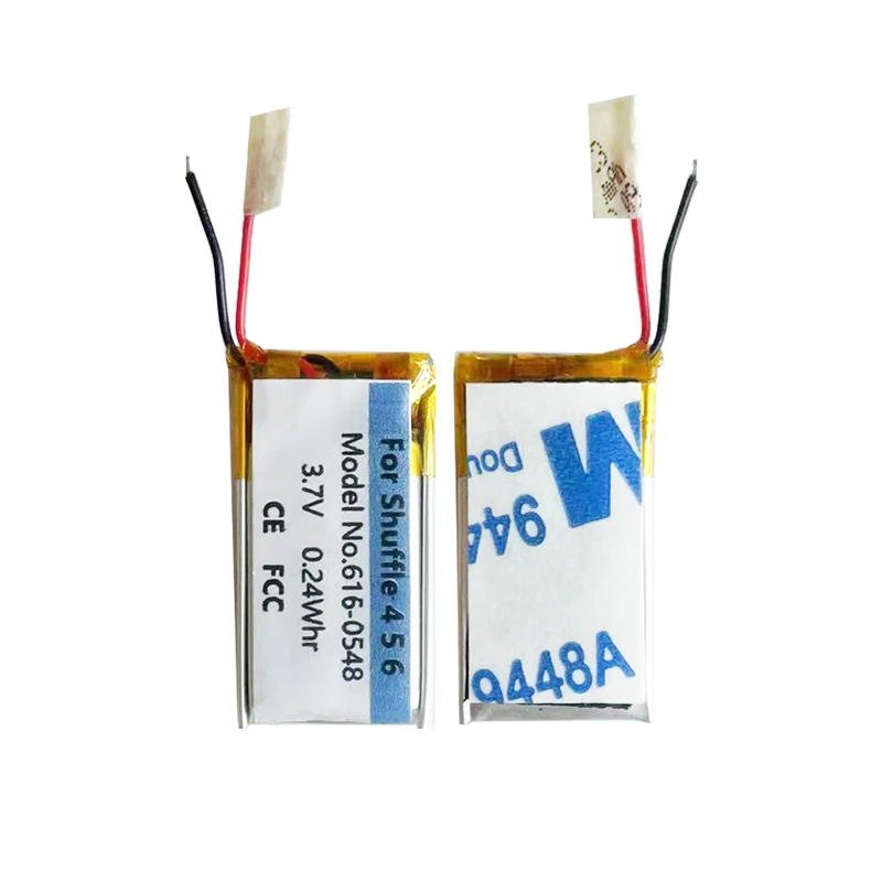2PCS/LOT 616-0548 A1373 0.24Whr Battery For Ipod For Shuffle 4th 5th 6th 7th Generation 4 5 6 7 Batterie AKKU