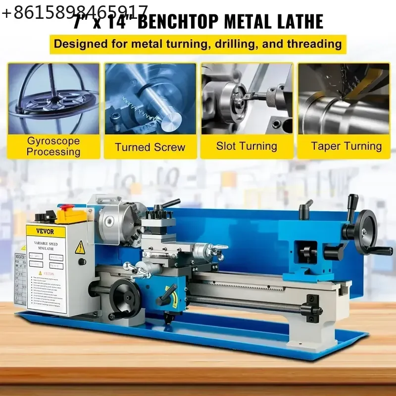 Pro Leg Stretcher 220LBS Leg Stretch MachineMiniMetalLathe7X14Inch550WForThreadingHigh-precision4-inchChuck