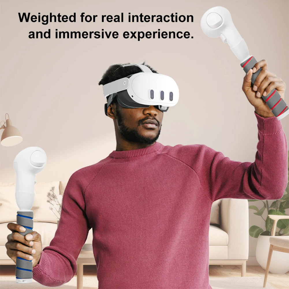 VR تحكم تمديد قبضة ل ميتا كويست 3S/كويست 3 VR مقبض المرفقات الألعاب الملحقات المضادة للتصادم مقبض ذراع طويل