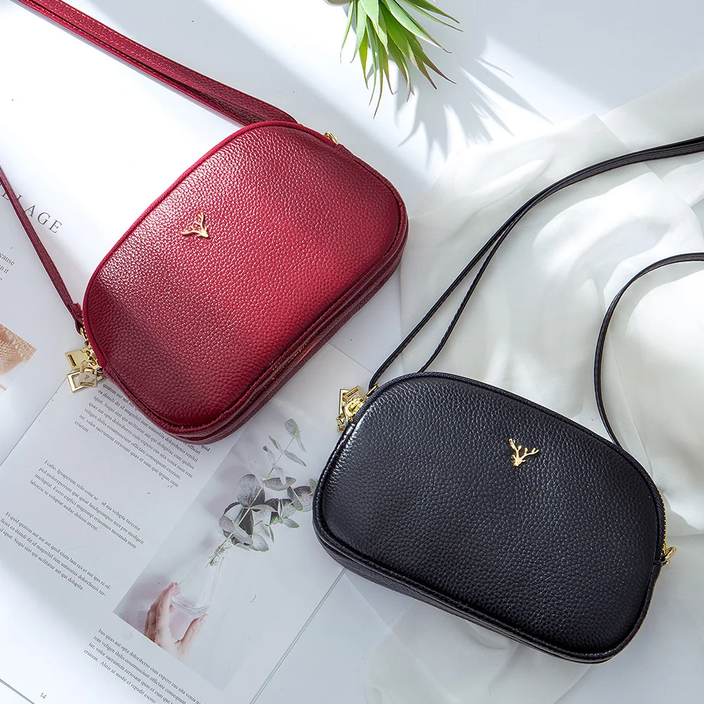 Torebka na ramię z prawdziwej skóry, luksusowa torba typu tote, torebka ze skóry bydlęcej, uniwersalna torba crossbody, etui na szminkę i telefon dla kobiet i dziewcząt.