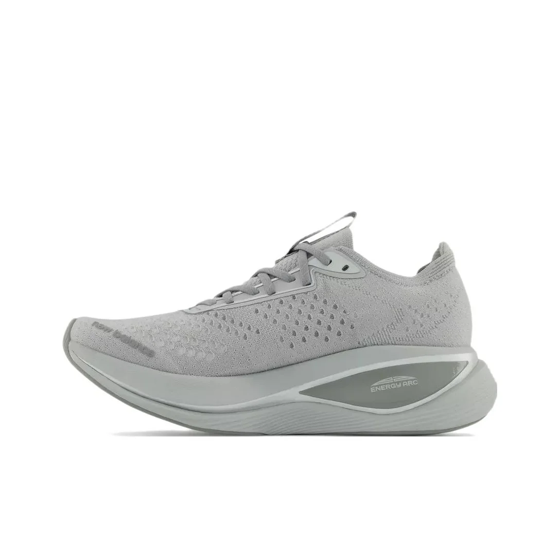 

New Balance SC Trainer V2 Elite Fabric Cushioning, Wear Resistant Low top Carbon Plate Running Shoes Men's Gray Racing MRCXED2