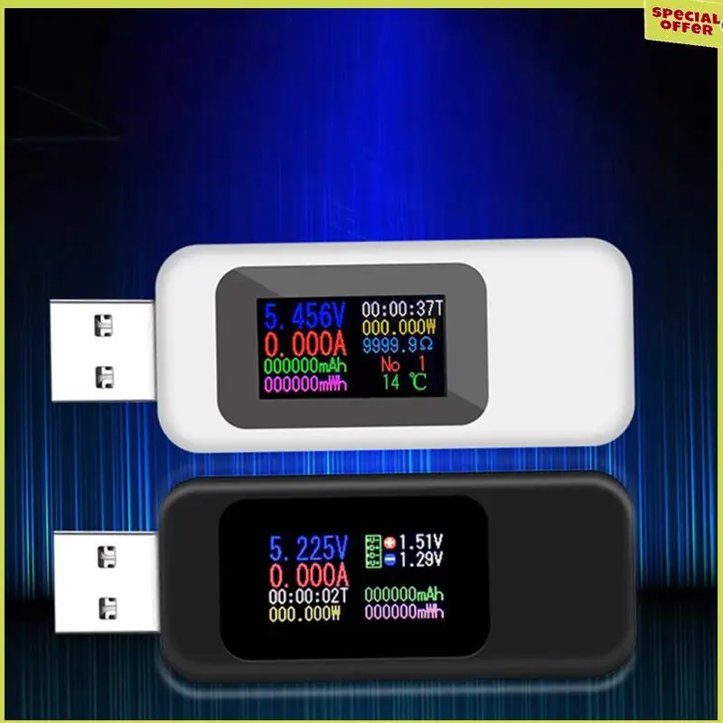 

A34R USB Tester USB Voltage Checker USB Charger Tester USB Current Meter Tester Detector 2Pcs
