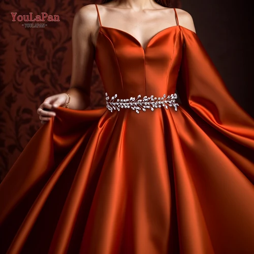 Imagen 2 del producto YouLaPan, cinturones para vestido de novia, cinturón hecho a mano con diamantes de imitación ostentosos, vestido de mujer, accesorios de joyería para fiesta SH410