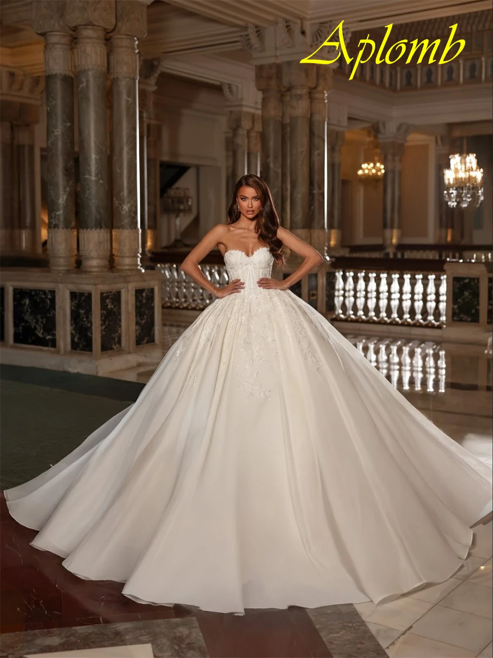 Vestido De Novia De Organza blanco bohemio personalizado, vestidos De Novia formales sin mangas con escote en forma De corazón, Vestido De Novia De ensueño con corte en A