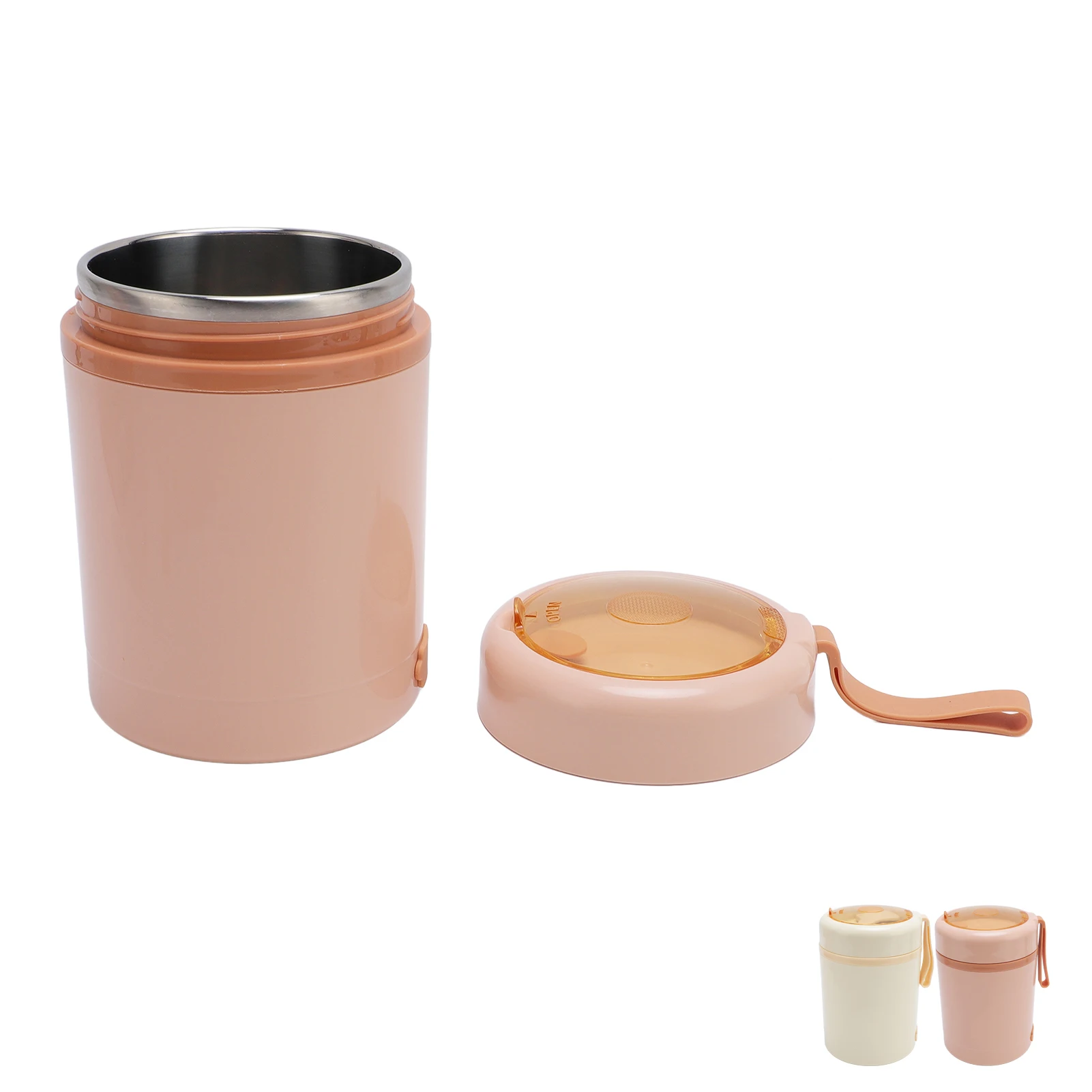 Electric Lunch Box Food Warmer 60°C Constant Temp Leakproof 600ml USB Insulated Food Jar with Spoon for Office