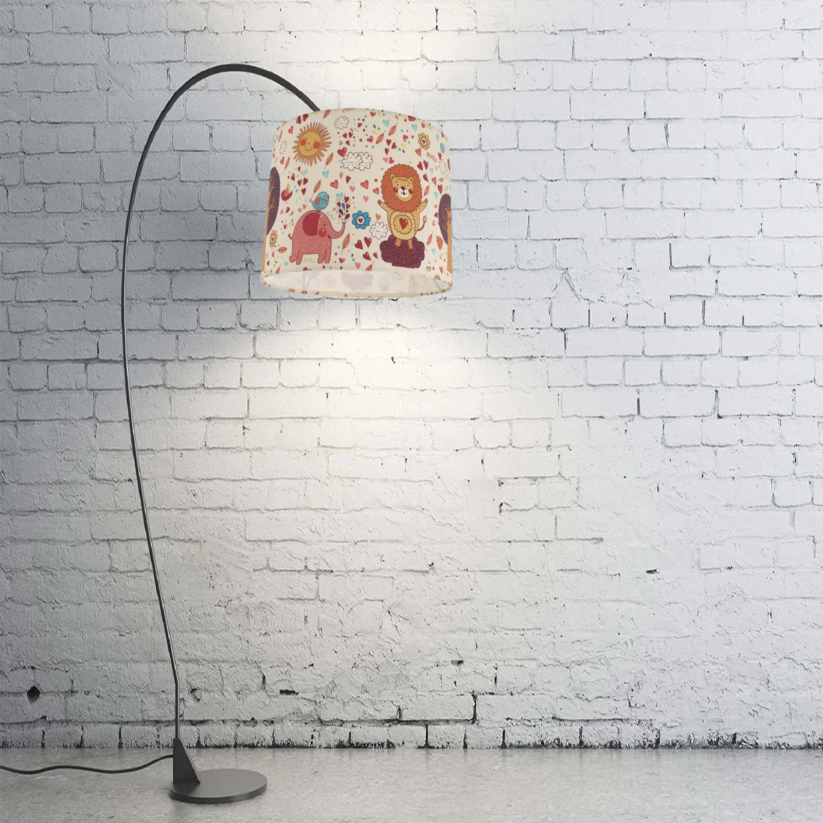 

Cloth Light Shade Cover Printed Lampshade Lampshades for Table Cute Small Round