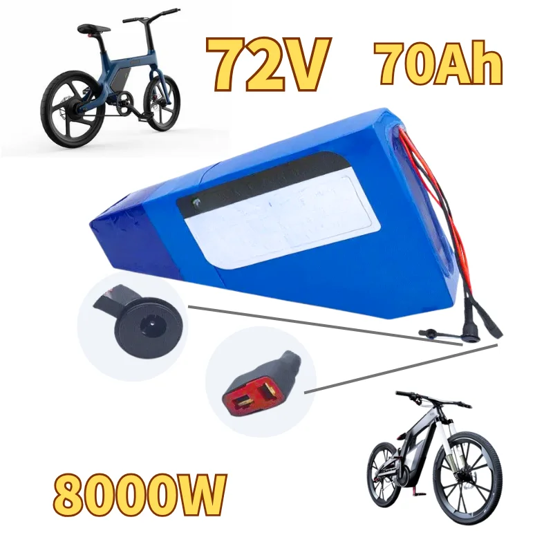 

72V 40A 60A 70A 8000W Bomber Electric bike Frame Polygon Battery Pack with 80A 100A 150A BMS