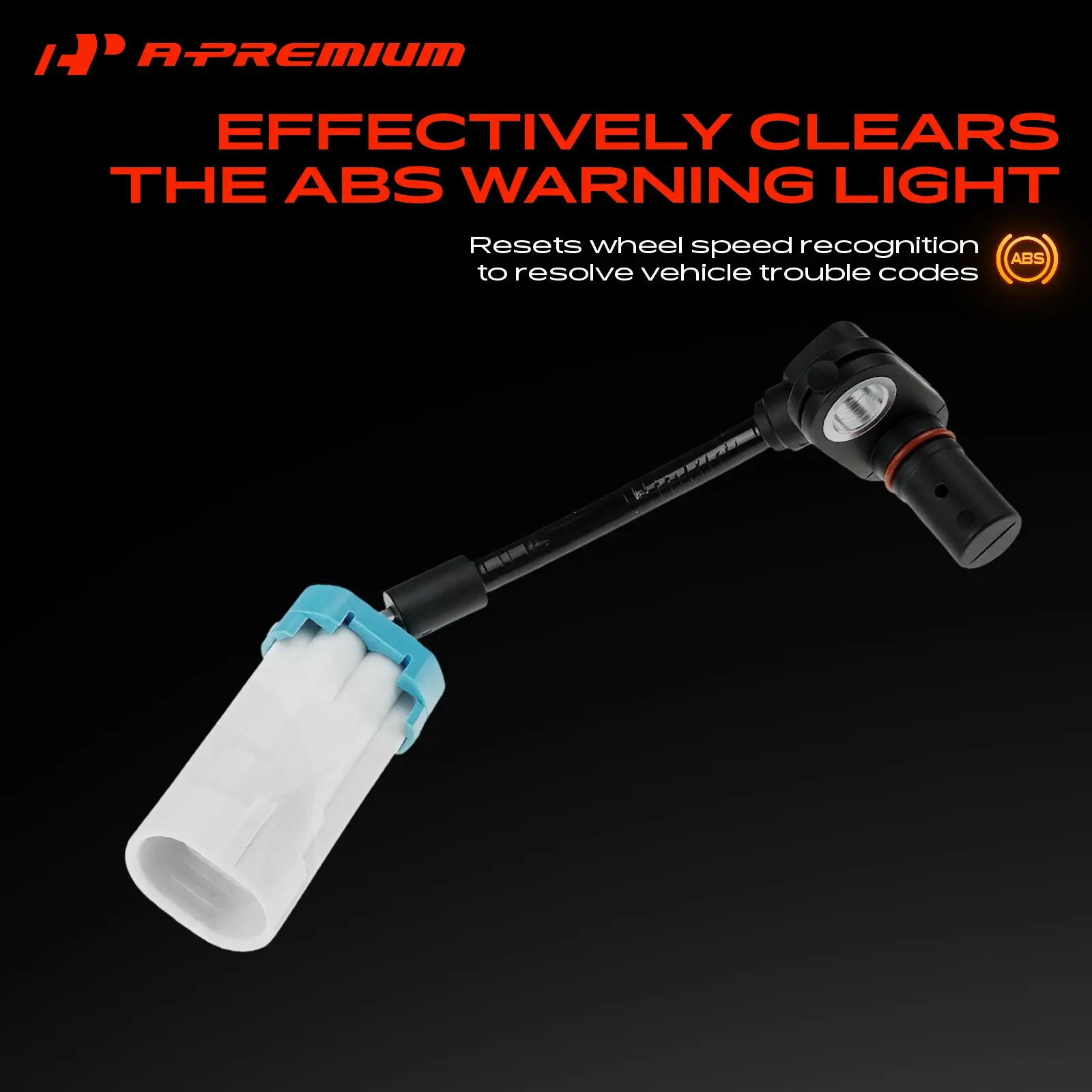 A-Premium Front Driver or Passenger Side ABS Wheel Speed Sensor for Chevrolet Equinox 2007-2009 Captiva Sport 2012-2015 3