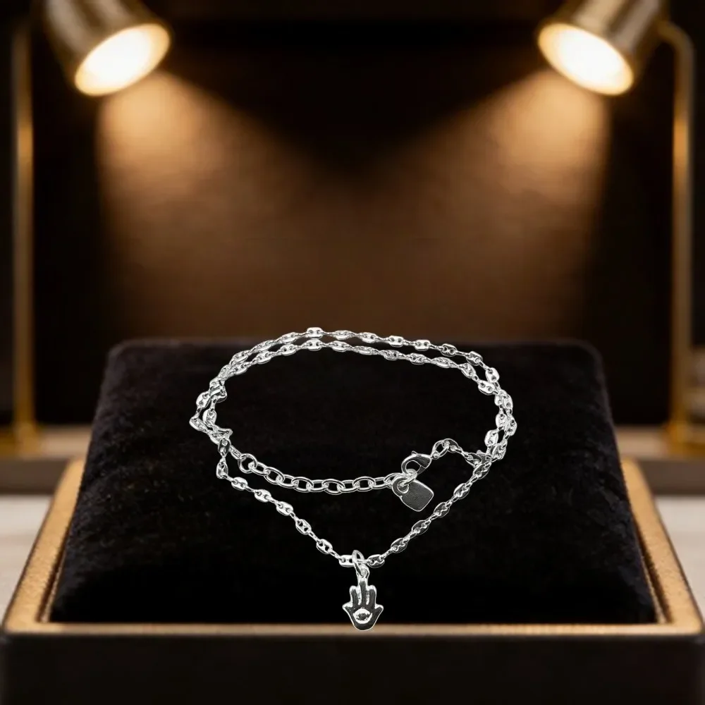 2026 Spanish summer new unique niche silver geometric necklace, jewelry accessories, neutral gift