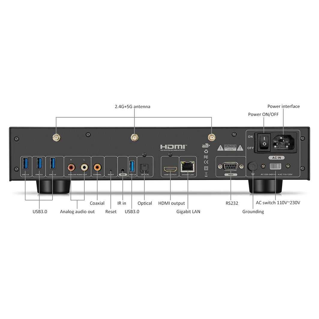 Amlogic S928X Blu Ray 8K Media Player with Femto Clock Support HDR10+ and Dobly Vision DSD Audio Play for Smart Home Theater