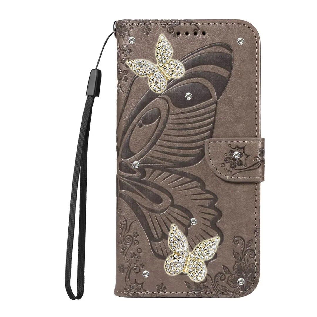 

Luxury Diamond Leather Case for Samsung Galaxy S24 S23 S22 S21 Note 20 Ultra Plus FE Magsafe Butterfly Flip Cover