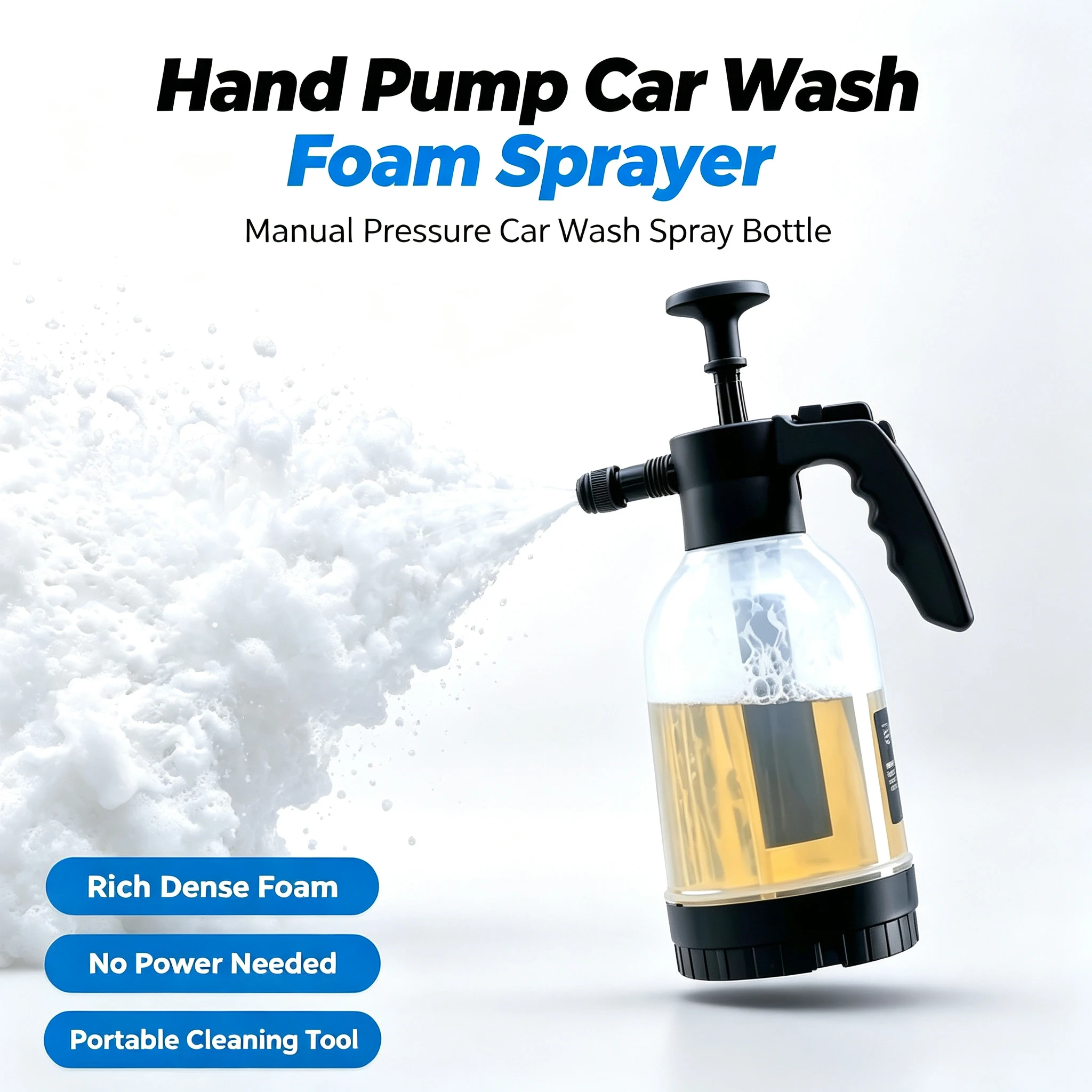 Foam Cannon Snow Foam Sprayer High Pressure Car Wash Gun Auto Detailing Accessories Adjustable Foam Durable Power Portable